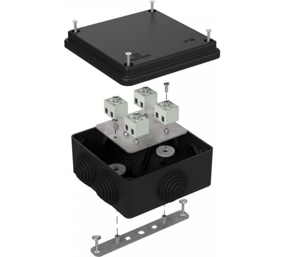 Коробка огнестойкая Промрукав для о/п 40-0300-FR2.5-8 Е15-Е120 RAL9005 100х100х50 40-0300-9005-FR2.5-8