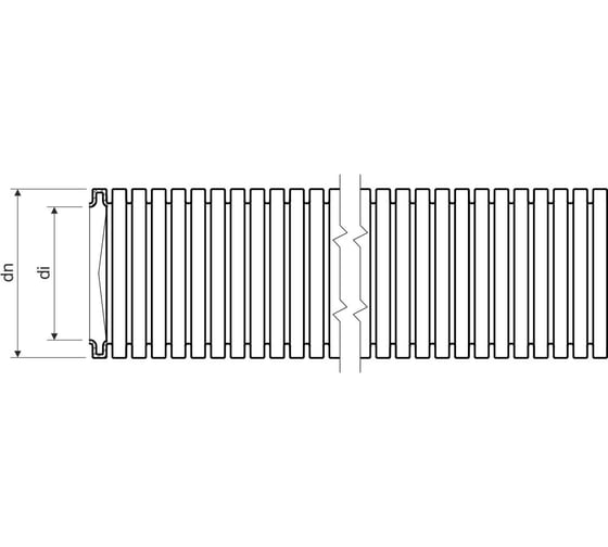 Труба гофрированная KOPOS LPE-1 ПНД лёгкая 350 N LSHF черная с/з d50 мм (F20D) LPE1-1250-F20D