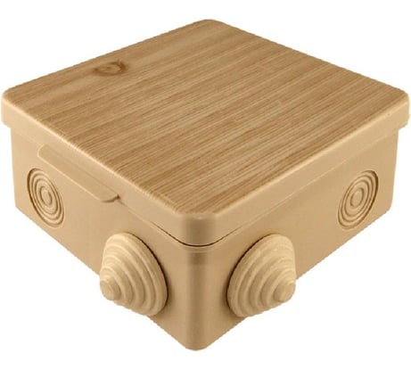 Коробка распределительная KOPOS wood style RK 8106 (SD), светлое дерево, для О/П 65x65x50мм 8хD25мм, IP54 RK-8106_SD