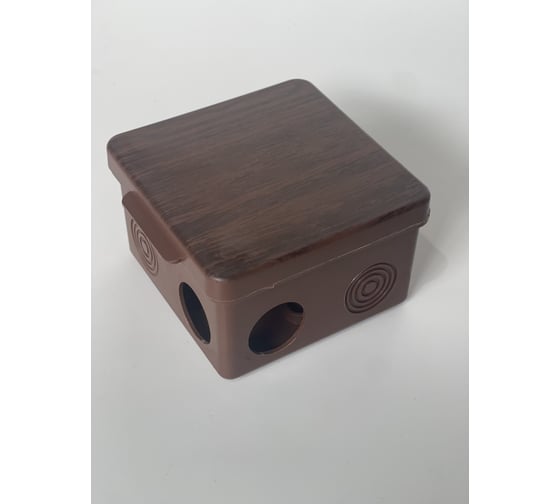 Коробка распределительная KOPOS wood style RK 8106 (TD), темное дерево, для О/П 65x65x50мм 8хD25мм, IP54 RK-8106_TD