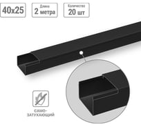 Кабель-канал черный TDM ELECTRIC 40х25, 2 метра, упаковка 20 штук SQ0402-2908