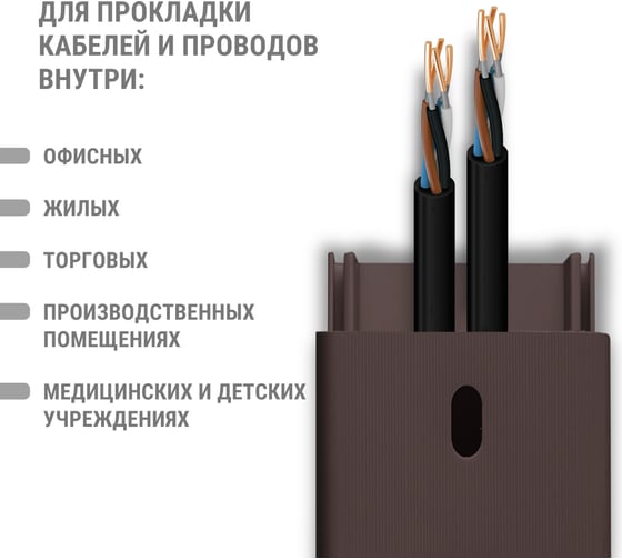 Кабель-канал TDM ELECTRIC темно-коричневый 40х25 2 метра, упаковка 20 штук "ЭКО" 3D венге SQ0402-2408
