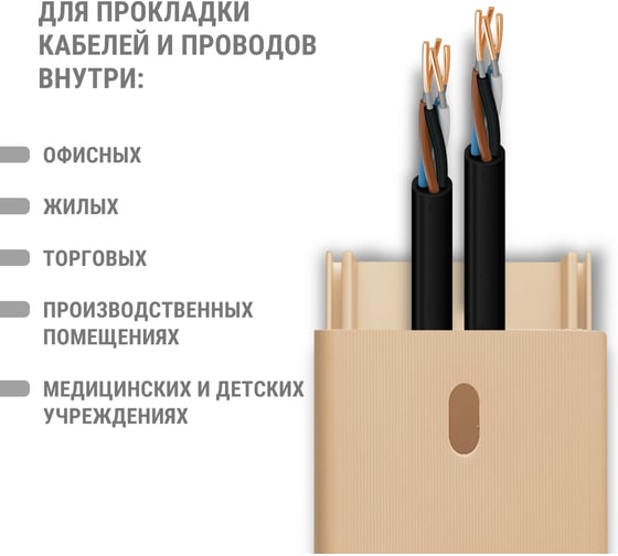 Кабель-канал TDM ELECTRIC бежевый 40х16, 2 метра, упаковка 25 штук "ЭКО" 3D сосна SQ0402-2307