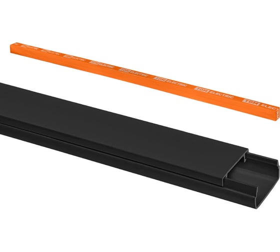 Кабель-канал TDM ELECTRIC черный 20x10, 2 метра, упаковка 50 штук SQ0402-2904