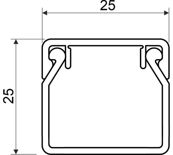 Кабельный канал KOPOS магистральный, L-type, белый, 25x25 (HC) KKL-TYPE-25-25-HC