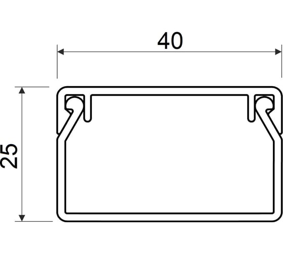 Кабельный канал KOPOS магистральный, L-type, белый, 40x25 (HC) KKL-TYPE-40-25-HC