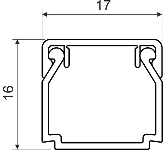Кабельный канал KOPOS магистральный, L-type, белый, 16x16 (HC) KKL-TYPE-16-16-HC