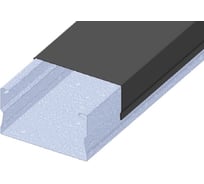 Кабельный канал с крышкой PRO-lotki.ru MKK 20H16 (В) черный металлический (0,6) L=2500 LT53527