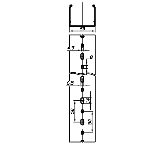 Кабель-канал DKC перфорированный, 25х60 L2000, RL6 G 01166RLDIY