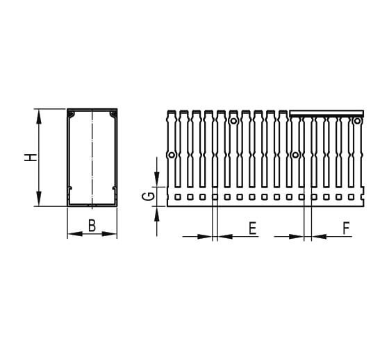 Кабель-канал DKC перфорированный, 25х60 L2000, RL6 G 01166RLDIY