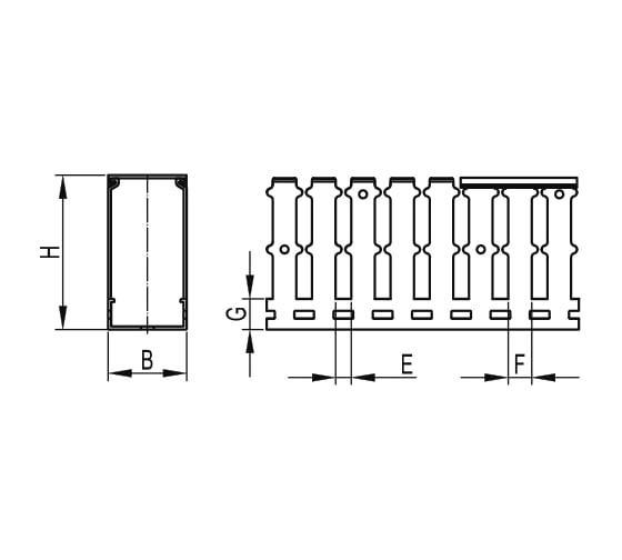 Кабель-канал DKC перфорированный, 80х100 L2000, RL12 G 00170RL