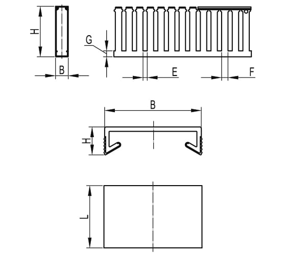 Кабель-канал DKC перфорированный 25x30 L2000 T1 G 00126RLDIY