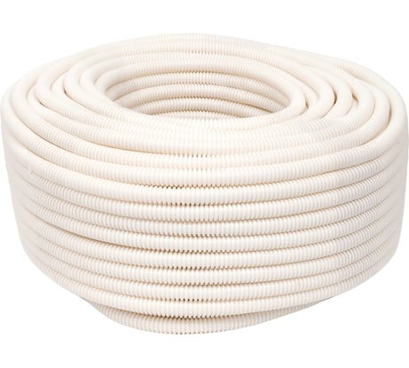 Гофрированная труба ПЛЛ Gigant легкая белая D20 с зондом 100м 20120HFR-W-GI