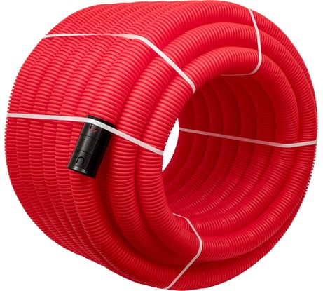 Gigant Труба гофрированная двустенная ПНД гибкая красная D75 с зондом 50м 801075GI