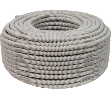 Гофрированная труба ПНД Gigant лёгкая серая D20 с зондом, стойкая к УФ 100м 20120-100GR-GI