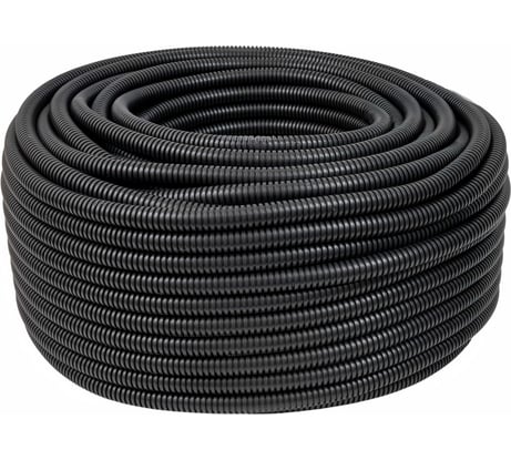 Гофрированная труба ПВХ Gigant легкая черная D20 с зондом 100м 10120-100BL-GI