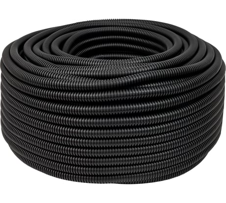 Гофрированная труба ПНД Gigant лёгкая черная D20 с зондом, стойкая к УФ 100м 20120-100GI