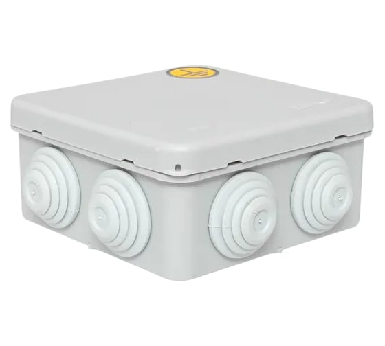Коробка уравнивания потенциалов EKF КУП-030-031 с крышкой наружная (85x85x40) для прямого монтажа 8 мембр. вводов серая IP55 plc-kmr-030-031-g