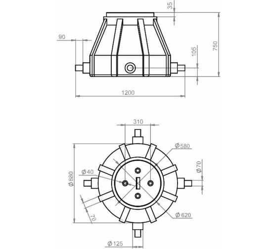 Кабельный колодец KSC KKT 1 M