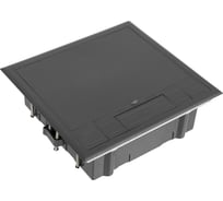 Лючок напольный DATAREX 12 модулей, горизонтальный, пластиковая крышка, серый DR-PRO-015111