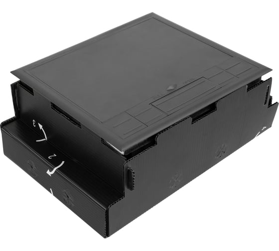 Коробка под заливку в бетон DATAREX 12 модулей, черный DR-PRO-055004 1