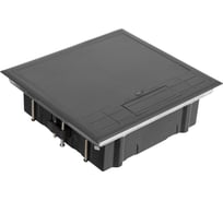 Лючок напольный DATAREX 12 (2x6) модулей, вертикальный, пластиковая крышка, серый DR-PRO-015211