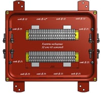Коробка соединительная ГОФРОМАТИК КС-40 УХЛ1,5 IP65 металлические заглушки zeta30356