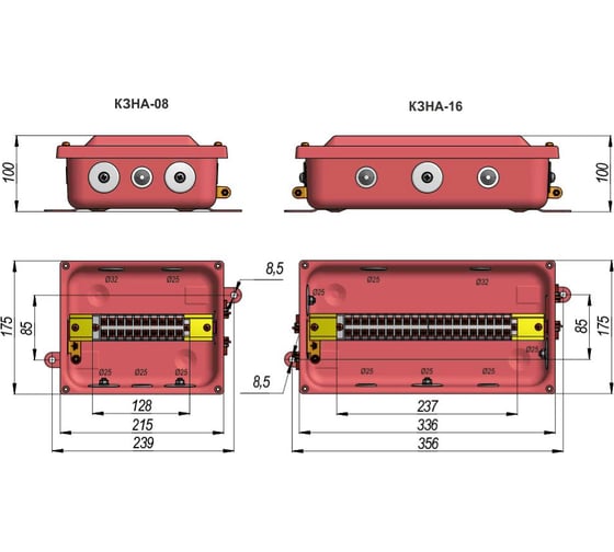 Коробка с зажимами наборными ГОФРОМАТИК КЗНА-08 У3 IP43 zeta30331