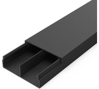 Кабель-канал Промрукав черный 2-й замок в п/э 30x10 мм с перегородкой (64 м/уп) PR03.00434