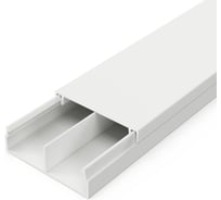 Кабель-канал Промрукав белый 2-й замок в п/э 30x10 мм с перегородкой (64 м/уп) PR03.0240