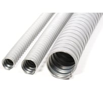 ГОФРОМАТИК Металлорукав в ПВХ-изоляции Р3-ЦПнг 50, 20м/упаковка, серый zeta44517