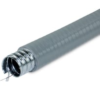 Металлорукав в ПВХ изоляции ГОФРОМАТИК МПГ нг толстостенный, 38, 20 м/упаковка, серый, с протяжкой zeta42855
