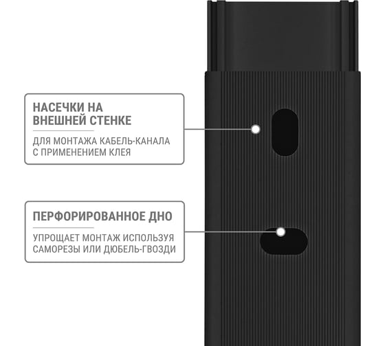 Кабель-канал TDM ELECTRIC чёрный 25x25, 1 метр, упаковка 4 штуки SQ0402-4906