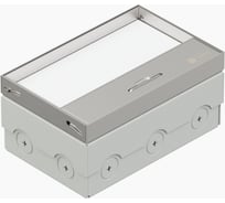 Люк в пол Экопласт LUK/4M на 4 постов (45x45мм) сталь. с коробкой и суппортом, в уровень с полом, глубина крышки 20мм, IP40 70204