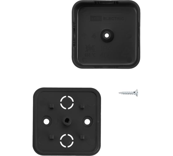Коробка распаячная TDM ELECTRIC КР 50x50x20 ОП черная IP40, упаковка 48 штук SQ1401-0251