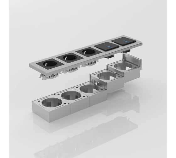Коробка Werkel для накладного монтажа серебряный a053527