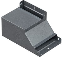 Поворот вертикальный вверх правый OSTEC к лотку 300x80, толщина 1 мм, Сендзимир цинк ПВП-300х80-1,0-СЦ