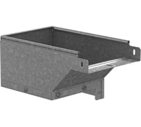 Поворот вертикальный вниз правый OSTEC к лотку 100x50, толщина 1 мм, Сендзимир цинк ПВНП-100х50-1,0-СЦ