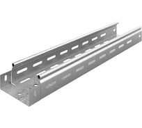 Металлический лоток перфорированный OSTEC 100x50x3000, толщина 0,7 мм, Сендзимир цинк (в упаковке 2 шт) ЛПМЗТ-100х50х3000-0,7-СЦ
