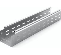 Металлический лоток перфорированный OSTEC 100x80x3000, толщина 1мм, Сендзимир цинк (в упаковке 2 шт) ЛПМЗТ-100х80х3000-1,0-СЦ