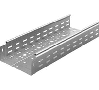 Металлический лоток перфорированный OSTEC 200x80x3000, толщина 0,8 мм, Сендзимир цинк (в упаковке 2 шт) ЛПМЗТ-200х80х3000-0,8-СЦ