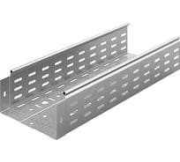 Металлический лоток перфорированный OSTEC 200x100x3000, толщина 1мм, Сендзимир цинк (в упаковке 2 шт) ЛПМЗТ-200х100х3000-1,0-СЦ