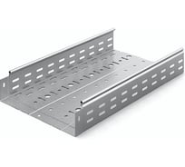 Металлический лоток перфорированный OSTEC 300x80x3000, толщина 0,8 мм, Сендзимир цинк (в упаковке 2 шт) ЛПМЗТ-300х80х3000-0,8-СЦ