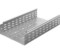 Металлический лоток перфорированный OSTEC 300x100x3000, толщина 1мм, Сендзимир цинк (в упаковке 2 шт) ЛПМЗТ-300х100х3000-1,0-СЦ