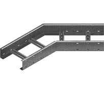 Поворот OSTEC 45 градусов, для лестничного лотка ЛКР 500x160, толщина 2,0 мм, Сендзимир цинк ПЛЛКР45-500х160-2,0-СЦ