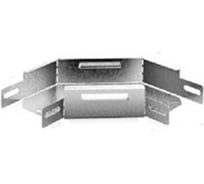 Угловой соединитель плоский OSTEC 90 градусов, к лотку 400x50, толщина 1,0 мм, Сендзимир цинк УСП90-400х50-1,0-СЦ