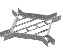Крестообразный разветвитель для лестничного лотка OSTEC ЛКР 300x110, толщина 2.0 мм, Сендзимир цинк ХЛЛКР-300х110-2,0-СЦ
