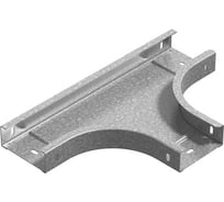 Т-отвод горизонтальный OSTEC к лотку ПЛК 100x85, толщина 1,5 мм, Сендзимир цинк ТП-100х85-1,5-R100-СЦ