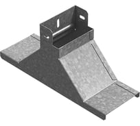 Крышка-ответвитель вертикальный OSTEC к лотку 150x100, толщина 1,0 мм, Сендзимир цинк КОВ-150х100-1,0-СЦ