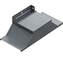 Крышка-ответвитель вертикальный боковой OSTEC к лотку 150x80, толщина 1,0 мм, Сендзимир цинк КОВБ-150х80-1,0-СЦ